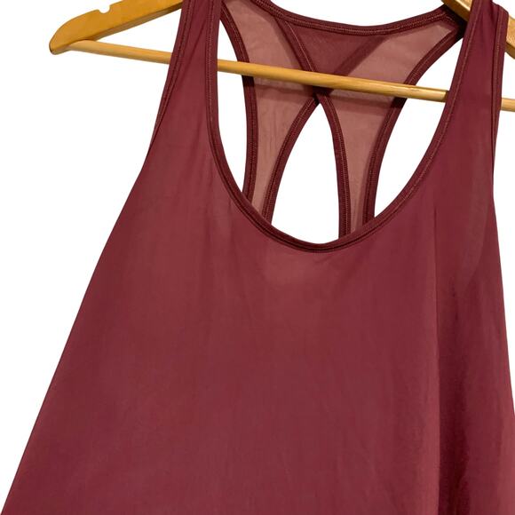 Lululemon Maroon Sheer Loose Fit Tank Top - Picture 2 of 4